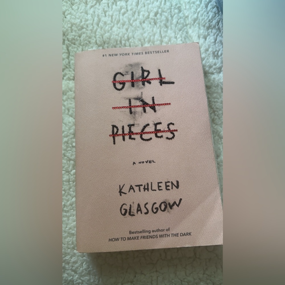 Handmade bedazzled book:Girl in Pieces by Kathleen Glasgow